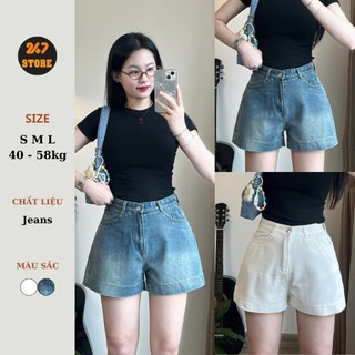 Quần short jeans lưng cao basic - 247store - Qsoocjeanmem7451_P11K16