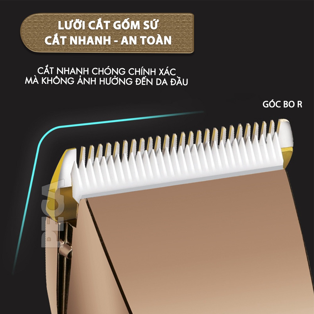 Ảnh Tông đơ cắt tóc không dây Kemei KM-1255 dùng cho cá nhân và gia đình - Hàng chính hãng 1