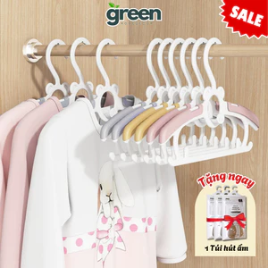 Móc treo quần áo trẻ em hình gấu chống trượt điều chỉnh được độ rộng nhựa PP siêu bền
