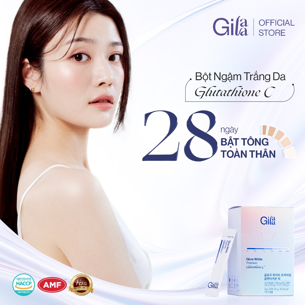 Ảnh Combo 2 Hộp Bột Ngậm Trắng Da Ngừa Nám Toàn Thân Glutathione C GILAA (3g x60 gói) 3
