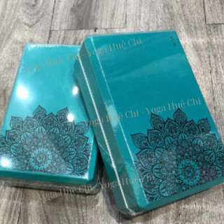 Gạch Tập Yoga, Gạch Tập Yoga Nặng 300g, In Hoa Mandala (họa tiết nổi) Viền Kẻ -Độ Cứng Cao Không Lún