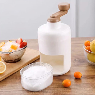 Máy Bào Đá Mini Quay Tay | Dụng Cụ Xay Đá Tuyết Mịn Làm Đá Bào Siro, Sinh Tố Giải Nhiệt Kèm Hộp Chứa