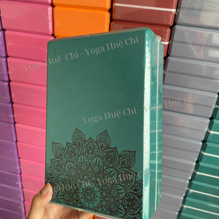 Gạch Tập Yoga, Gạch Tập Yoga Nặng 300g, In Hoa Mandala (họa tiết nổi) Viền Kẻ -Độ Cứng Cao Không Lún