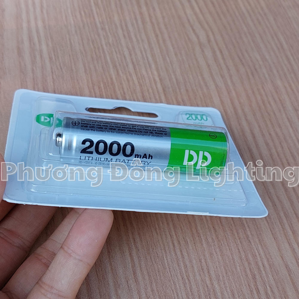 HÀNG CHÍNH HÃNG Hộp 10 Viên Pin DP 18650 2000mAh Chính Hãng Cao Cấp ( Đầu Nhọn )