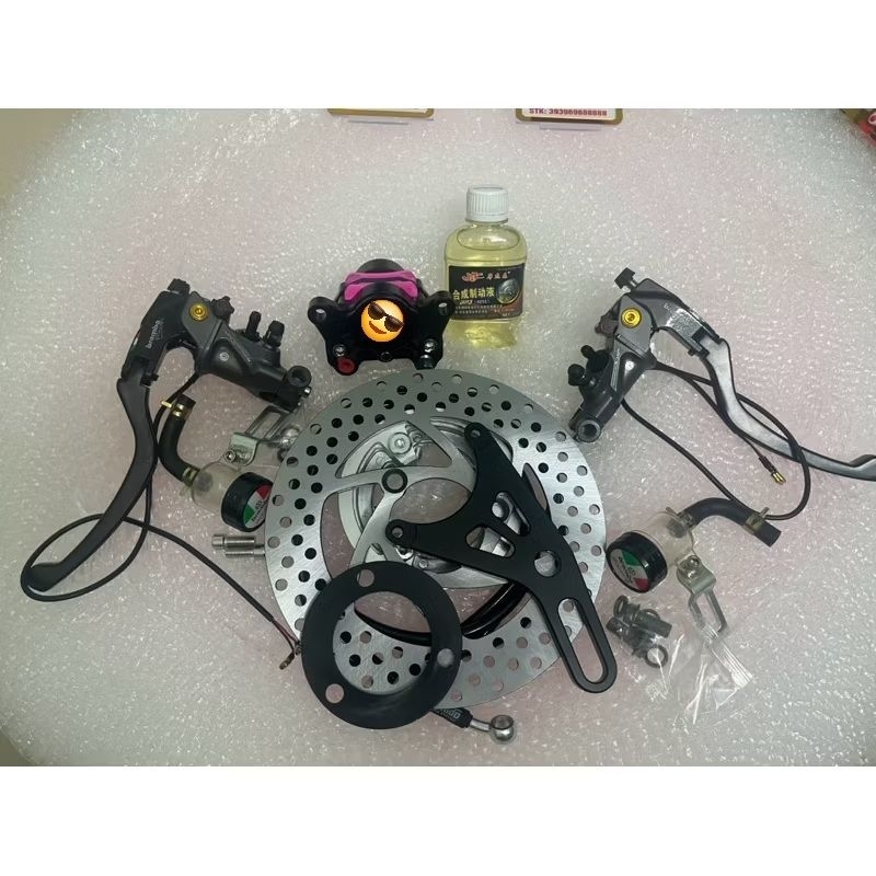 Full bộ độ phanh đĩa sau xe điện (tặng kèm ốc và long đen)