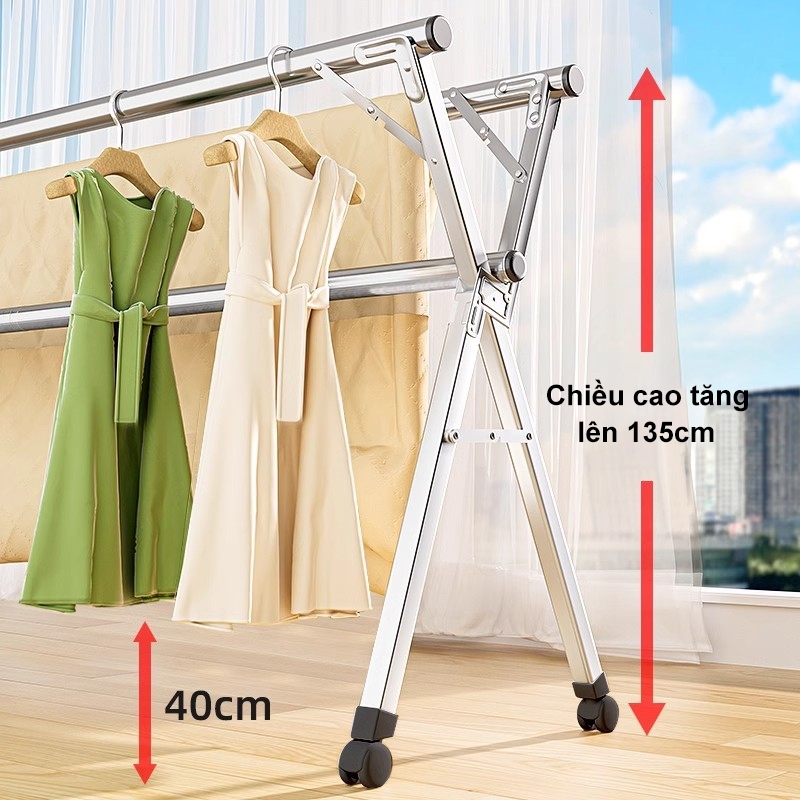 𝐎𝐥𝐢𝐟𝐞 Sào Phơi Đồ Gấp Gọn Sào Phơi Đồ Inox  Giàn Phơi Đồ Lắp Ráp Dễ Dàng