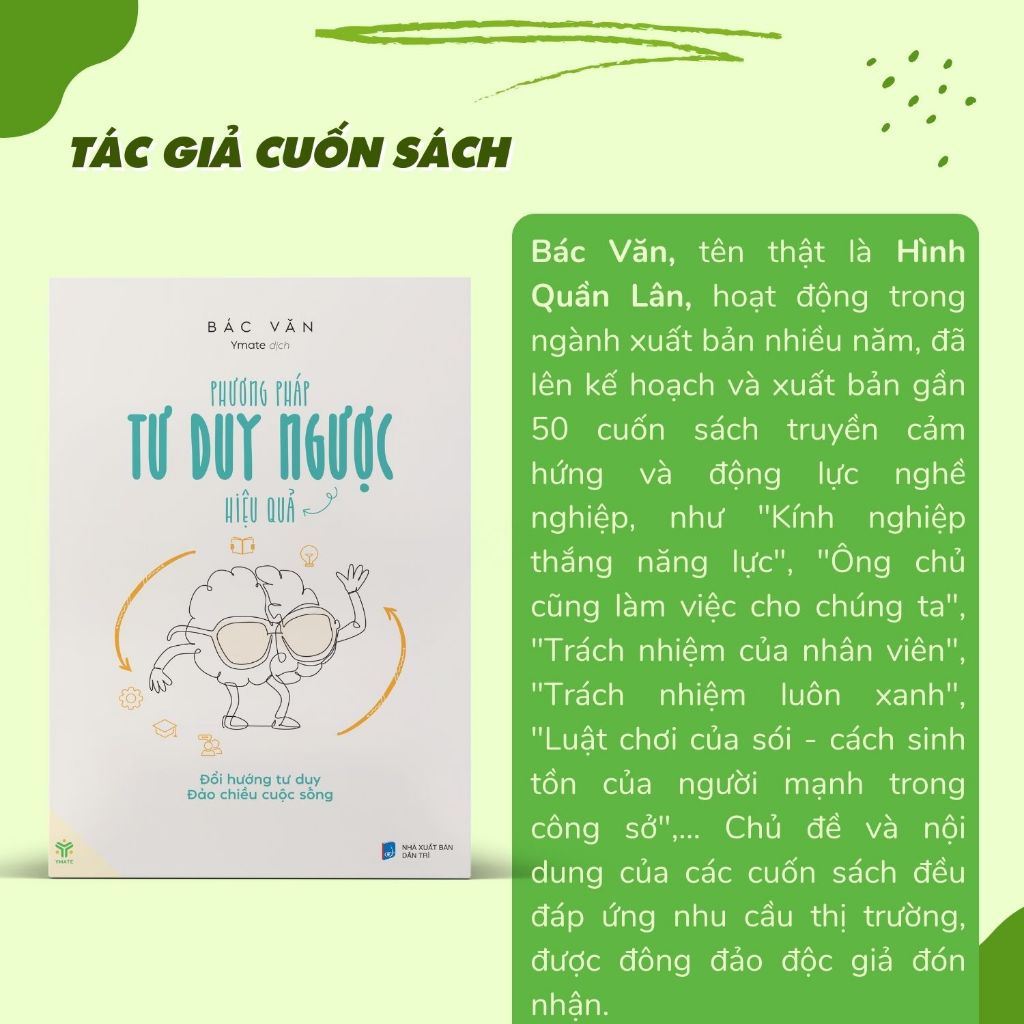 Ảnh Sách Phương Pháp Tư Duy Ngược Hiệu Quả- Đổi Hướng Tư Duy, Đảo Chiều Cuộc Sống - YMATE 3