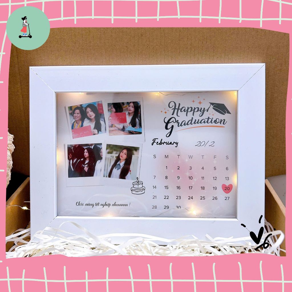 [Hoả Tốc+ Tặng Hộp+Rơm] Khung Ảnh Thiết Kế Tặng Tốt nghiệp Happy ...