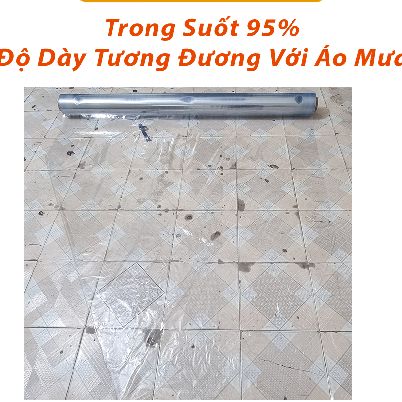 [Miễn Phí Đóng Khuy - May Viền] Nilon Mỏng Trong Suốt PVC Chống Thấm (khổ 1,5m dày 0,1mm)