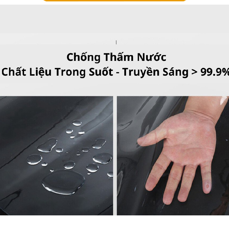 [Free May Viền - Dày 0,6mm] Tấm Bạt Nhựa PVC Trong Suốt Che Mưa, Tấm Rèm Nhựa Trong Suốt Chắn Điều Hoà (khổ 1,4m dày 0,6