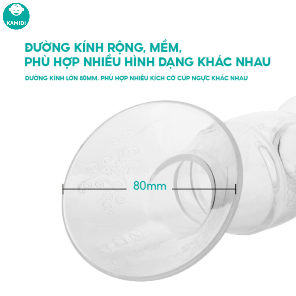 [HỎA TỐC HCM] Cốc Hứng Sữa Kamid Silicone Cao Cấp Hút Sữa Rảnh Tay Cho Mẹ Dung Tích 90ml Dành Cho Bé Ti Bình Sữa