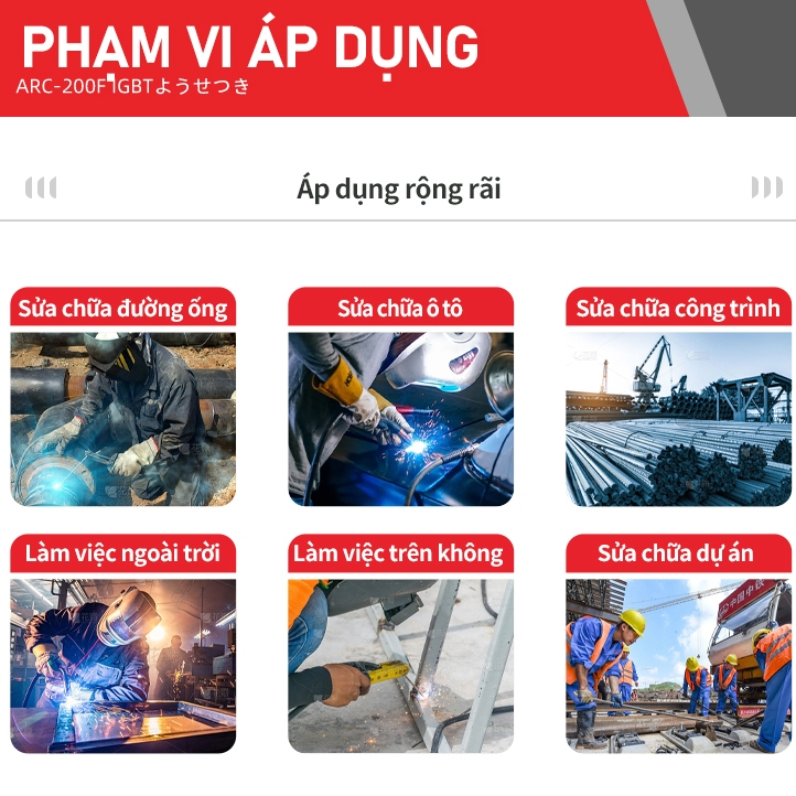 Máy hàn điện tử TANKMECH ARC-200F Chính hãng tặng kèm mặt nạ hàng cao cấp Bảo hành 12 tháng kéo que 3.2