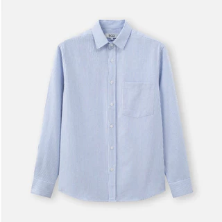 Áo Sơ Mi BOO Dài Tay Unisex Dáng Rộng Kẻ Ngang 2 Màu Độc Lạ Cá Tính