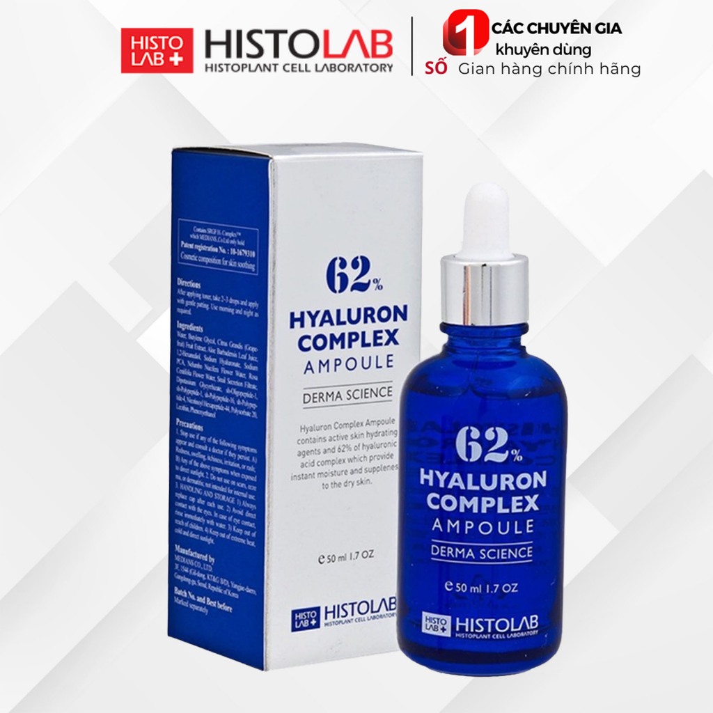 Tinh Chất Serum Cấp Ẩm HA 62% HISTOLAB Hyaluron Complex Ampoule -Cấp ẩm phục hồi chuyên sâu 50-150ml