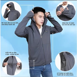 Áo Chống Nắng Nam Nữ 2 Lớp, Áo Khoác Chống Nắng Nam Chống Tia UV Chất Liệu Thông Hơi Thoáng Khí Thời Trang Mẫu Mới 2025