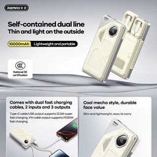 Pin Dự Phòng Remax FCP-28 20.000mAh USB-A 22.5A, TypeC PD 20W, Kèm 2 cáp TypeC & LaiNing - Phụ Kiện Nhất Tín