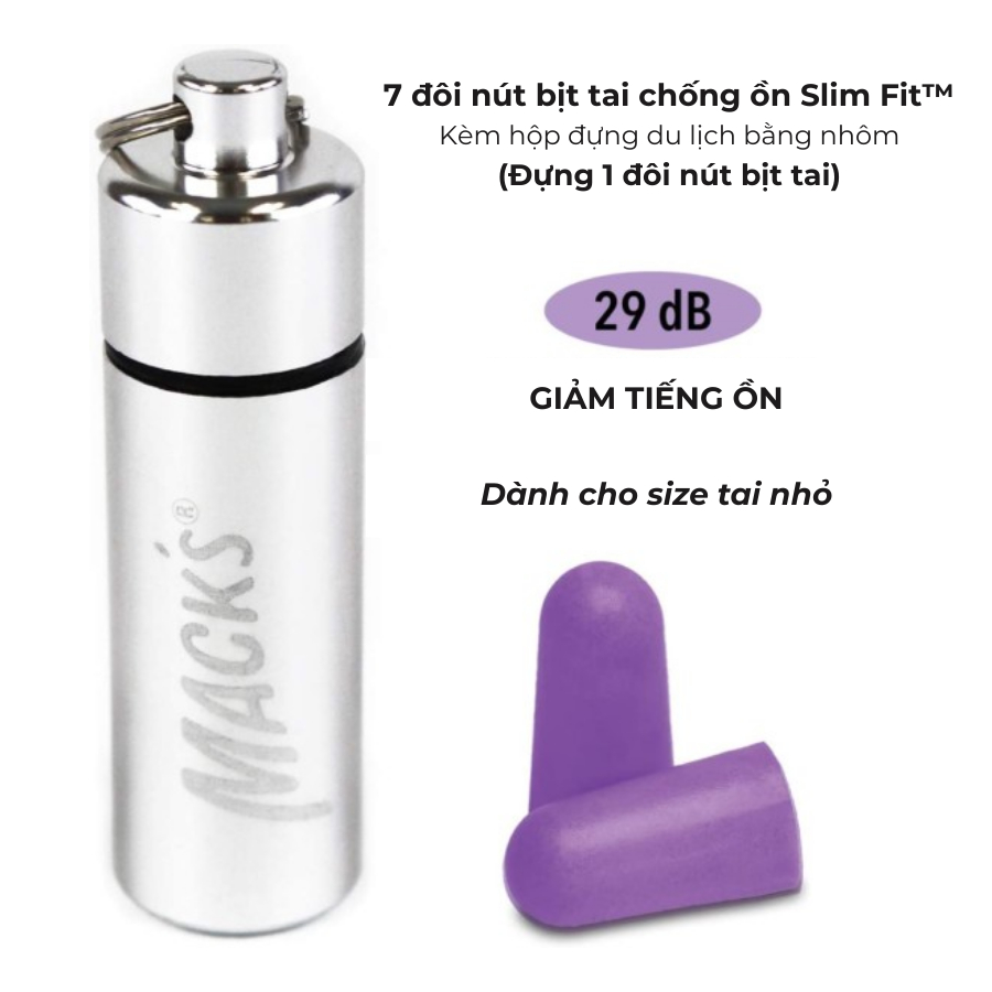 Ảnh Hộp 7 đôi nút bịt tai chống ồn Mack’s Slim Fit Soft Foam dành cho ngủ ngon 4