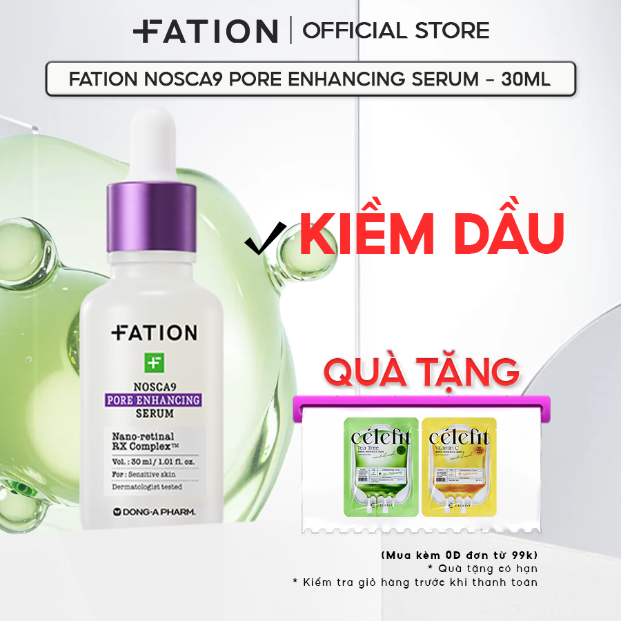 Ảnh - Tinh Chất Se Khít Lỗ Chân Lông Fation Nosca9 Pore Enhancing Serum 30ml  - Giảm Nhờn, Cân Bằng Ẩm, Mịn Da 1