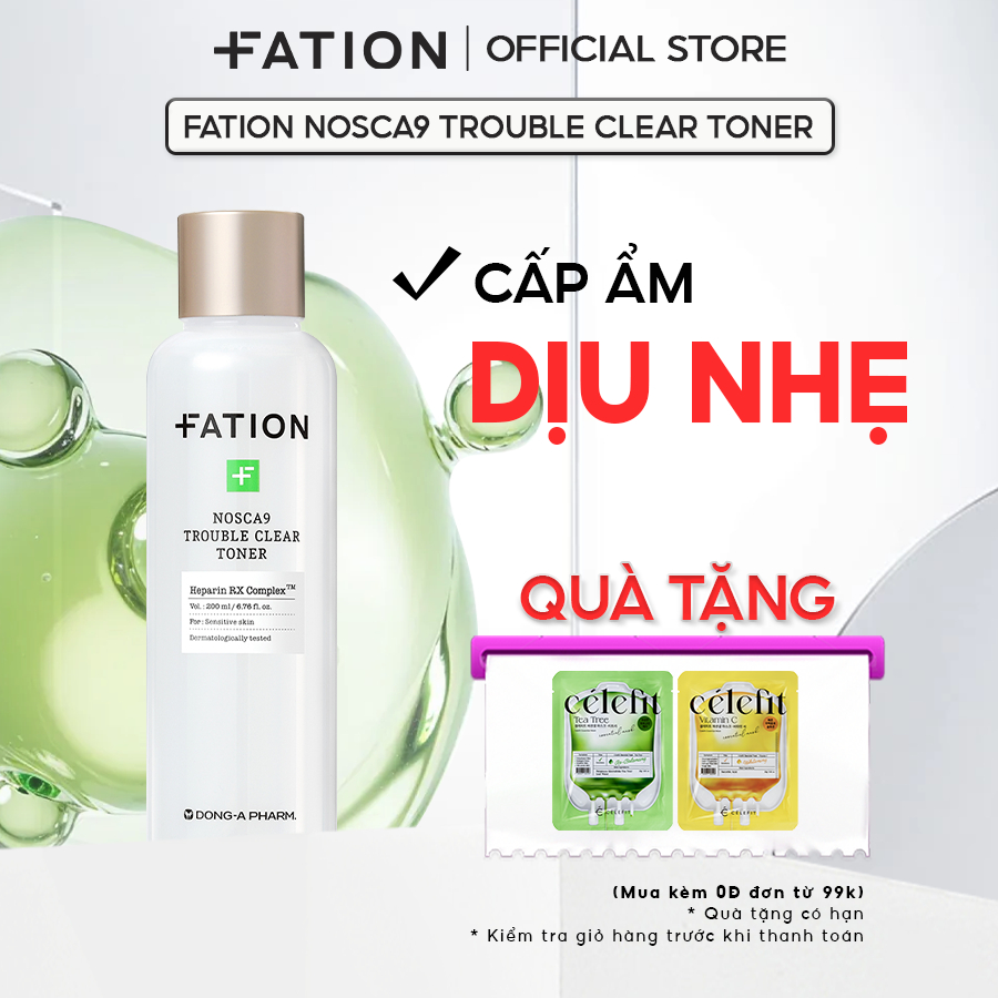 Ảnh Nước Hoa Hồng Cân Bằng Da FATION NOSCA9 TROUBLE CLEAR TONER 200ml 1