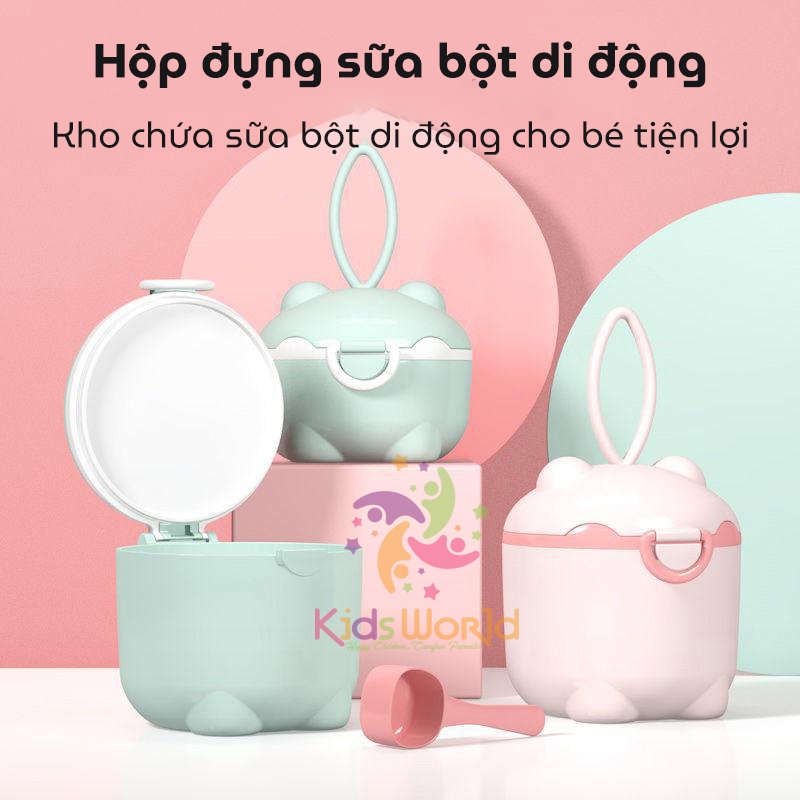 Ảnh Hộp đựng sữa bột, thức ăn KidAndMom Dung Tích 225ml có quai cầm tiện lợi cho mẹ và bé 2