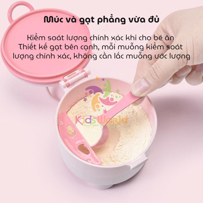 Ảnh Hộp đựng sữa bột, thức ăn KidAndMom Dung Tích 225ml có quai cầm tiện lợi cho mẹ và bé 3