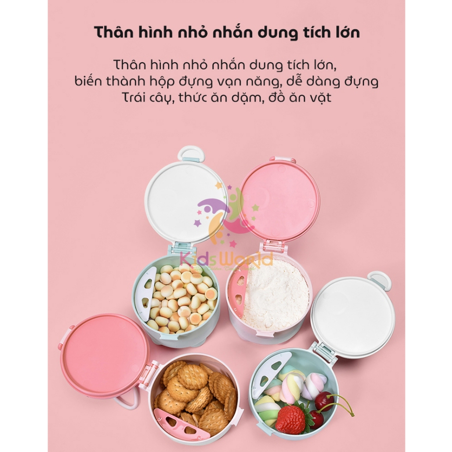 Ảnh Hộp đựng sữa bột, thức ăn KidAndMom Dung Tích 225ml có quai cầm tiện lợi cho mẹ và bé 4