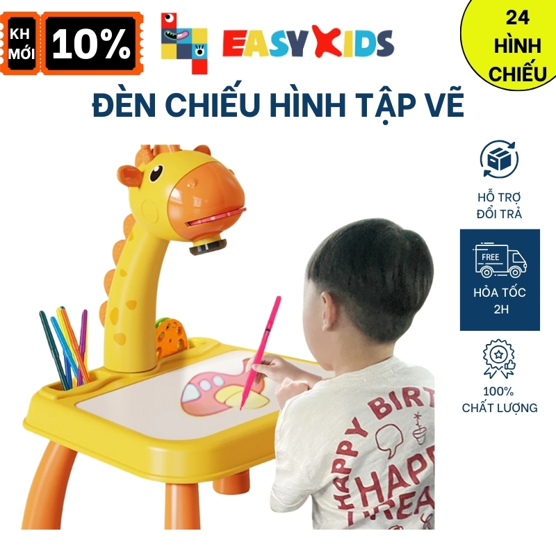 Đèn Chiếu Hình Tập Vẽ, Bàn Vẽ Thông Minh Cho Bé Đèn Vẽ Hình Vẽ Tranh Máy Chiếu Có Nhạc Hình Hươu