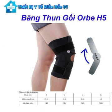 Băng Thun Gối Orbe H5 Hỗ Trợ Ổn Định,Hạn Chế Vận Động Bảo Vệ Khớp Gối