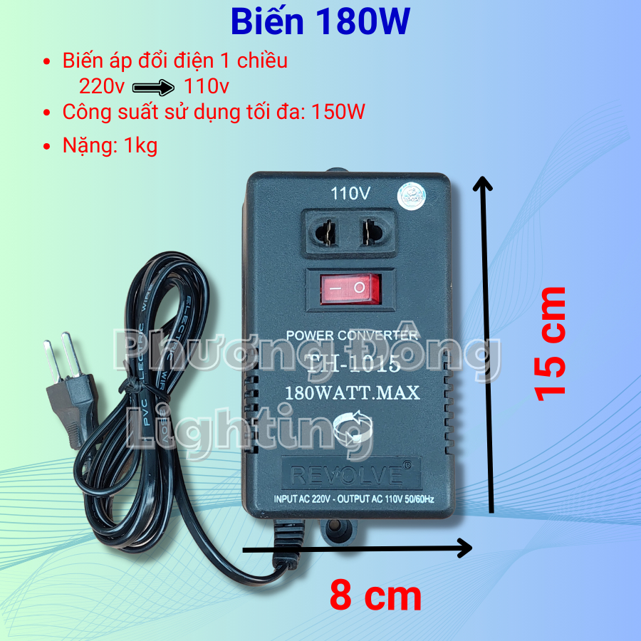 Biến áp Biến thế Đổi điện 2 chiều - 220v sang 110v và 110v sang 220v