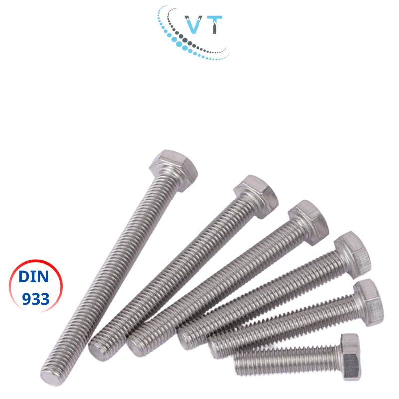 Set 100 cái M14 Bulong lục giác ngoài inox 304 M14 (14li) Bulong + Tán