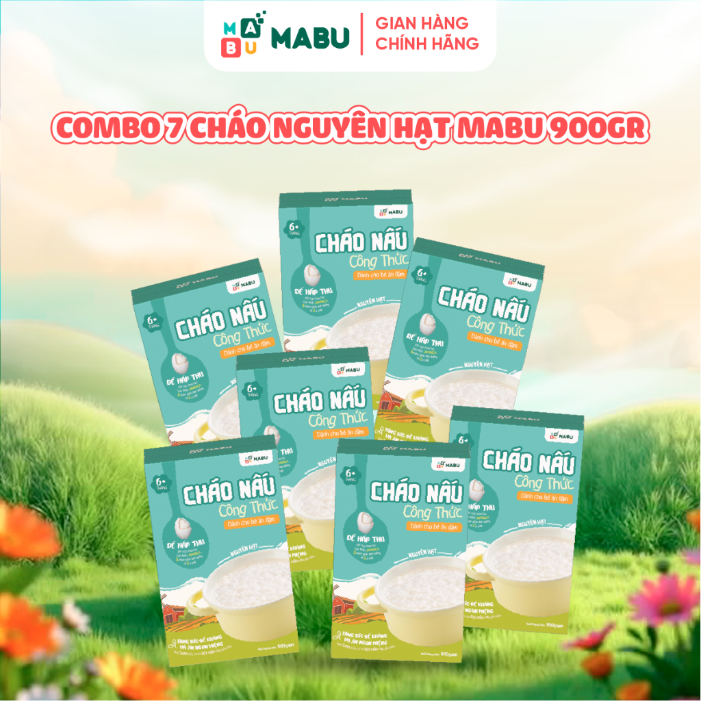 Ảnh Combo 7 cháo nấu công thức Mabu nguyên hạt cho bé ăn dặm 1