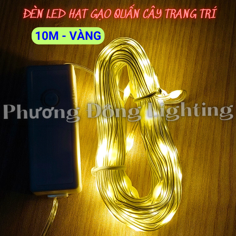 Đèn LED Hạt Gạo Quấn Cây Trang trí 10m, 30m, 40m, 90m