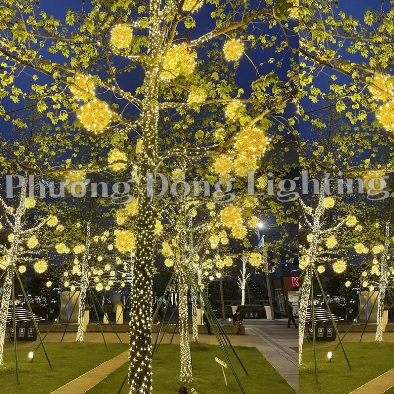 Đèn LED Hạt Gạo Quấn Cây Trang trí 10m, 30m, 40m, 90m