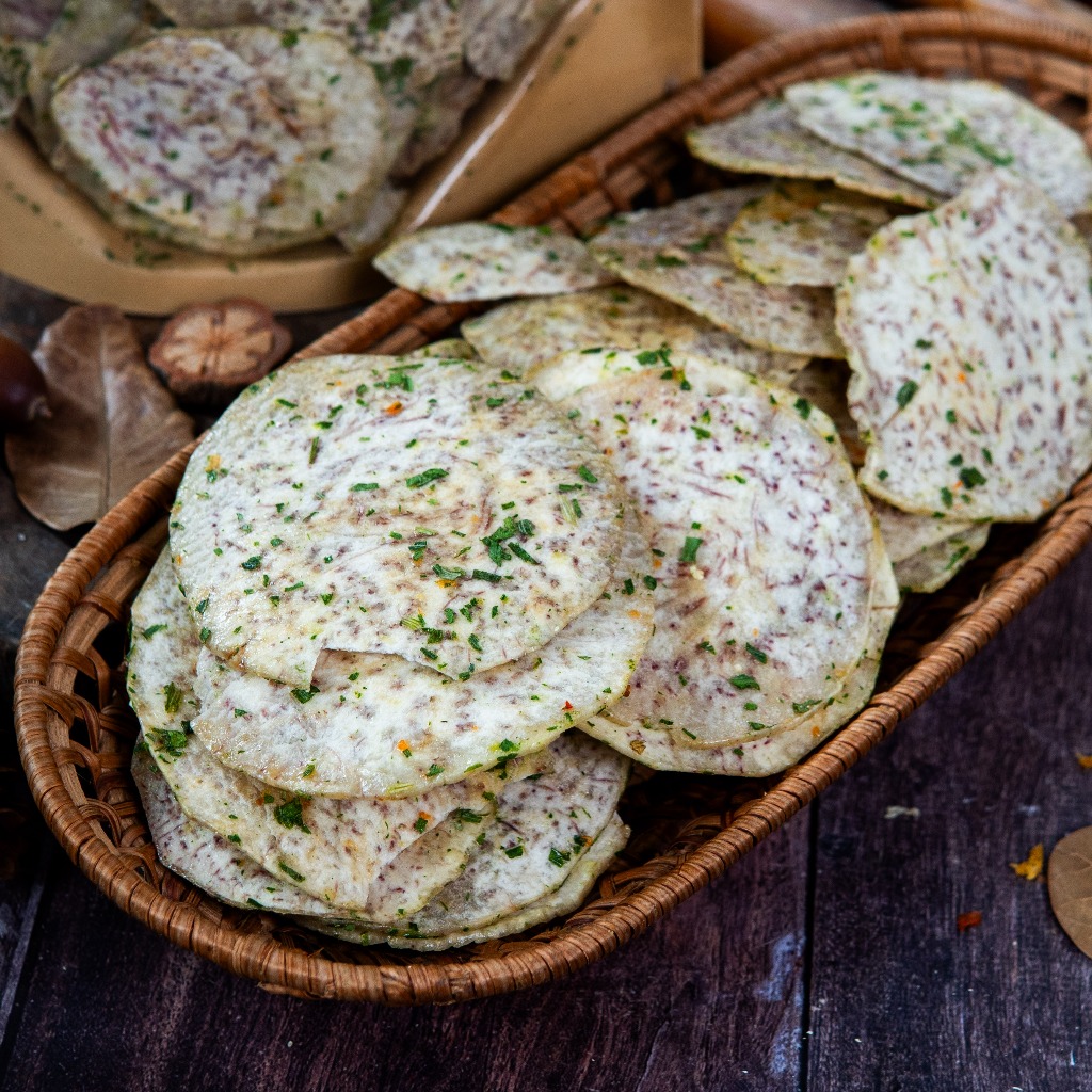 Khoai môn hành sấy giòn - Minh Tiến Farm - Đặc sản Đà Lạt