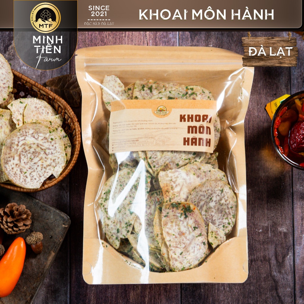 Khoai môn hành sấy giòn - Minh Tiến Farm - Đặc sản Đà Lạt