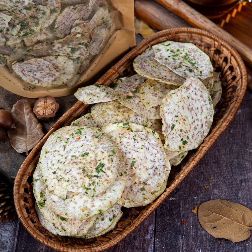 Khoai môn hành sấy giòn - Minh Tiến Farm - Đặc sản Đà Lạt