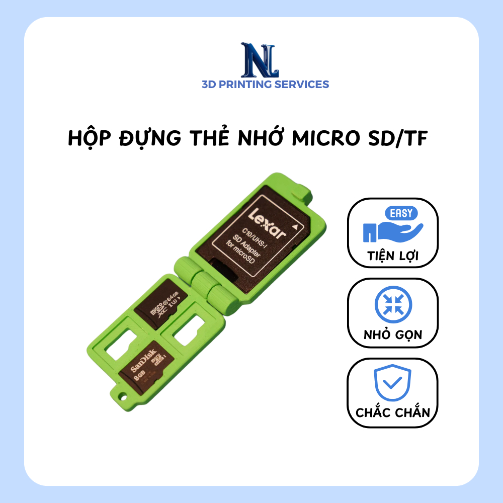 Hộp đựng thẻ nhớ Micro SD / TF nhỏ gọn tiện lợi | NL3D