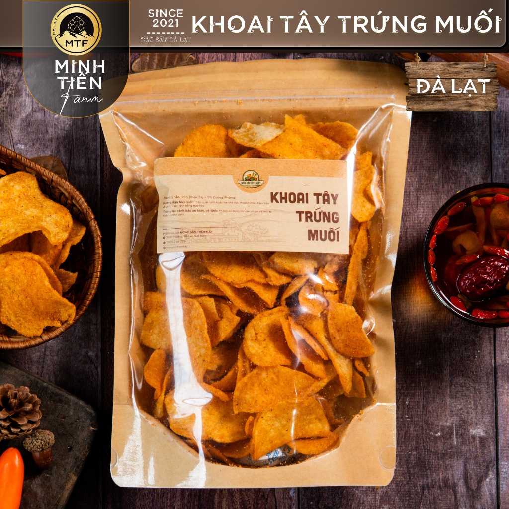 Khoai tây sấy trứng muối - Minh Tiến Farm - Đặc sản Đà Lạt