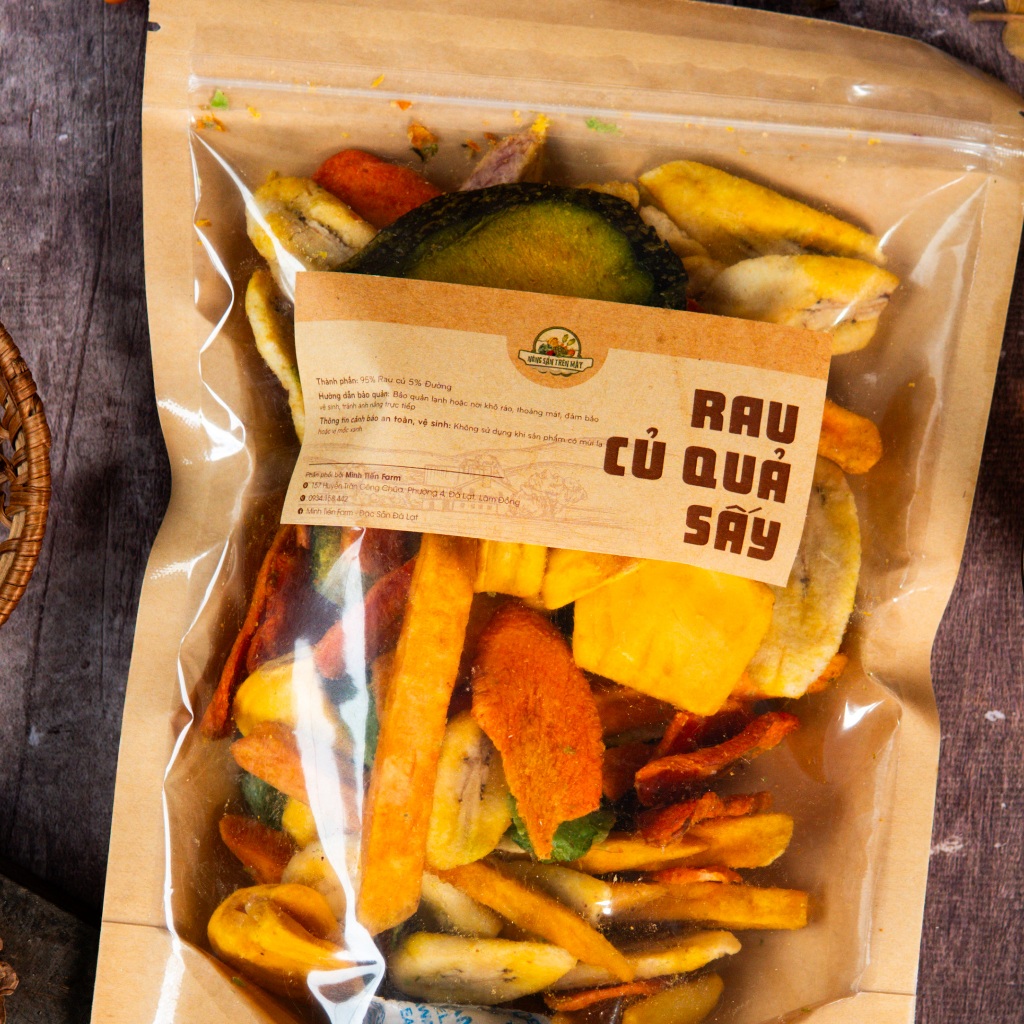 Rau củ thập cẩm sấy - Minh Tiến Farm - Đặc sản Đà Lạt