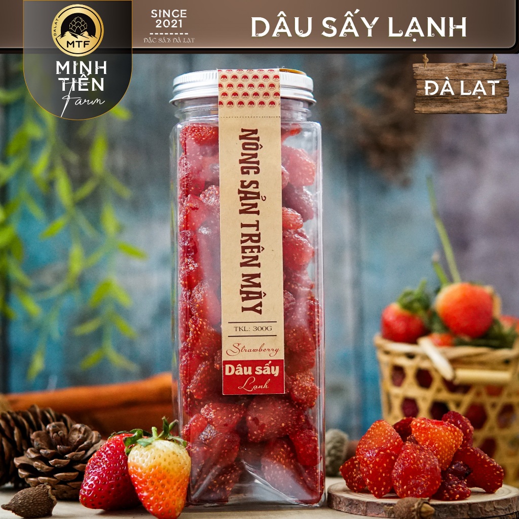 Dâu tây sấy dẻo (sấy lạnh) - Minh Tiến Farm - Đặc sản Đà Lạt