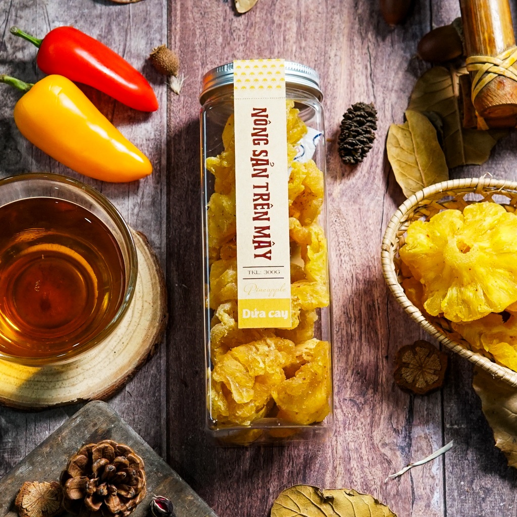 Dứa cay sấy dẻo (thơm cay) - Minh Tiến Farm - Đặc sản Đà Lạt