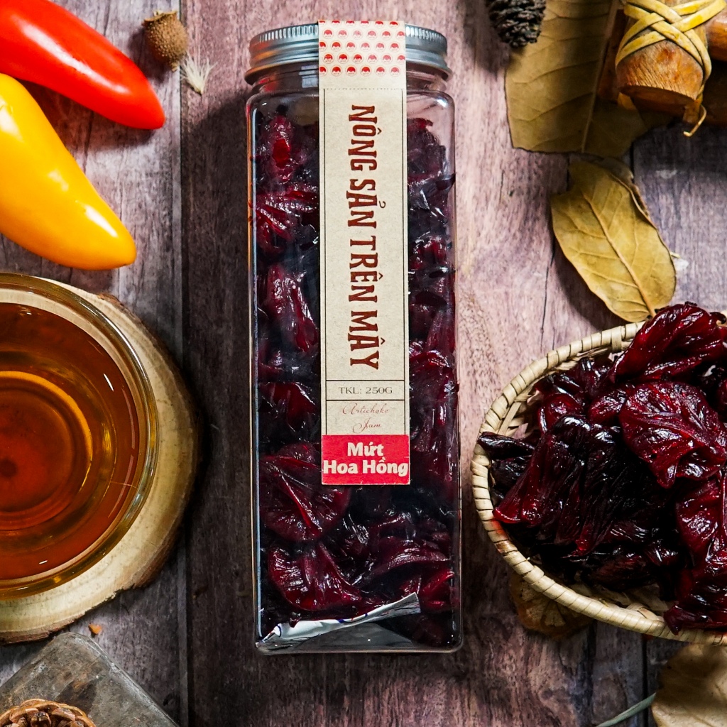Mứt hoa Atiso đỏ ( mứt hoa hồng ) - Minh Tiến Farm - Đặc sản Đà Lạt