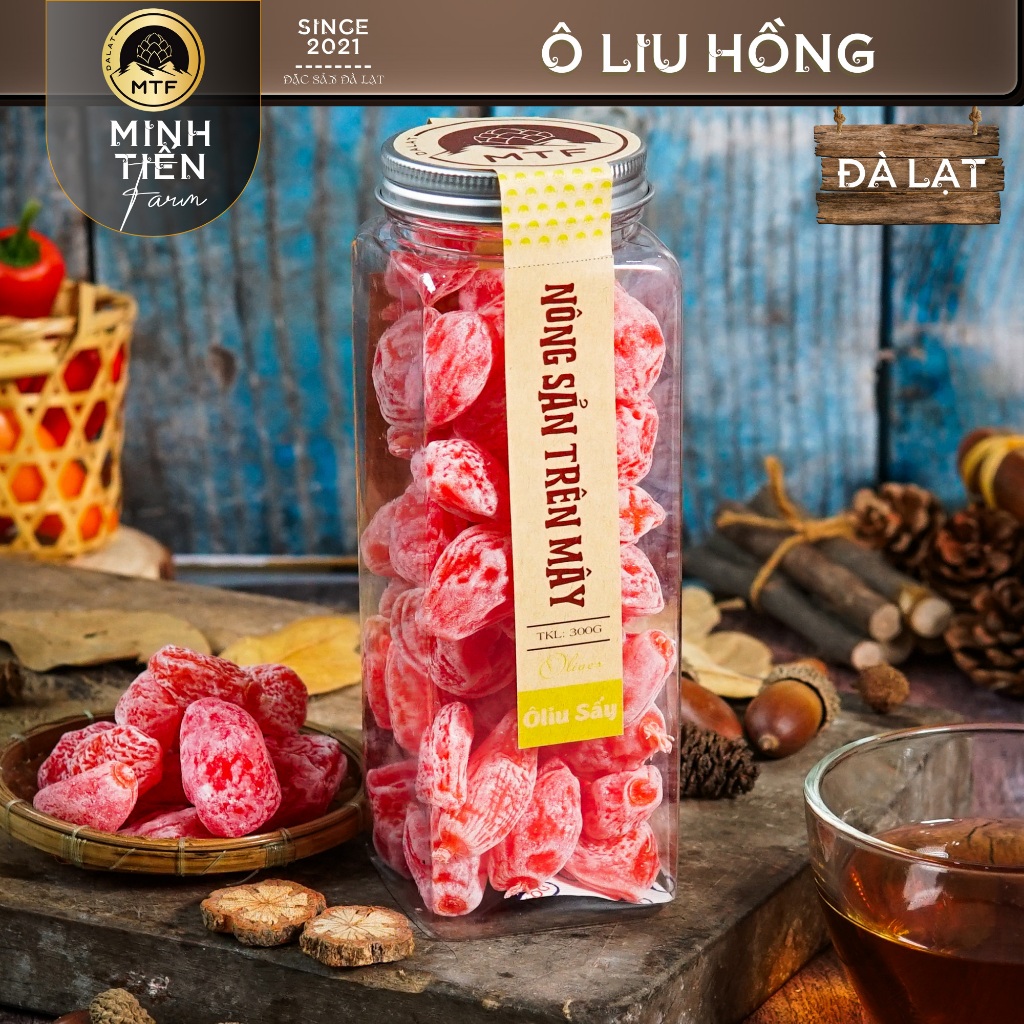 Ô liu hồng sấy dẻo (đào hồng) - Minh Tiến Farm - Đặc sản Đà Lạt