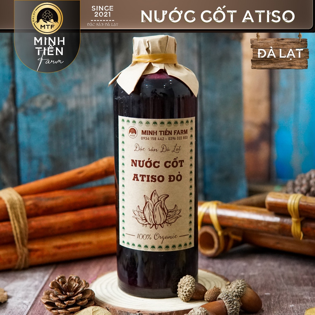 Nước cốt dâu tây, dâu tằm, chanh dây, atiso đỏ đậm đặc chai 500ml - Minh Tiến Farm - Đặc sản Đà Lạt