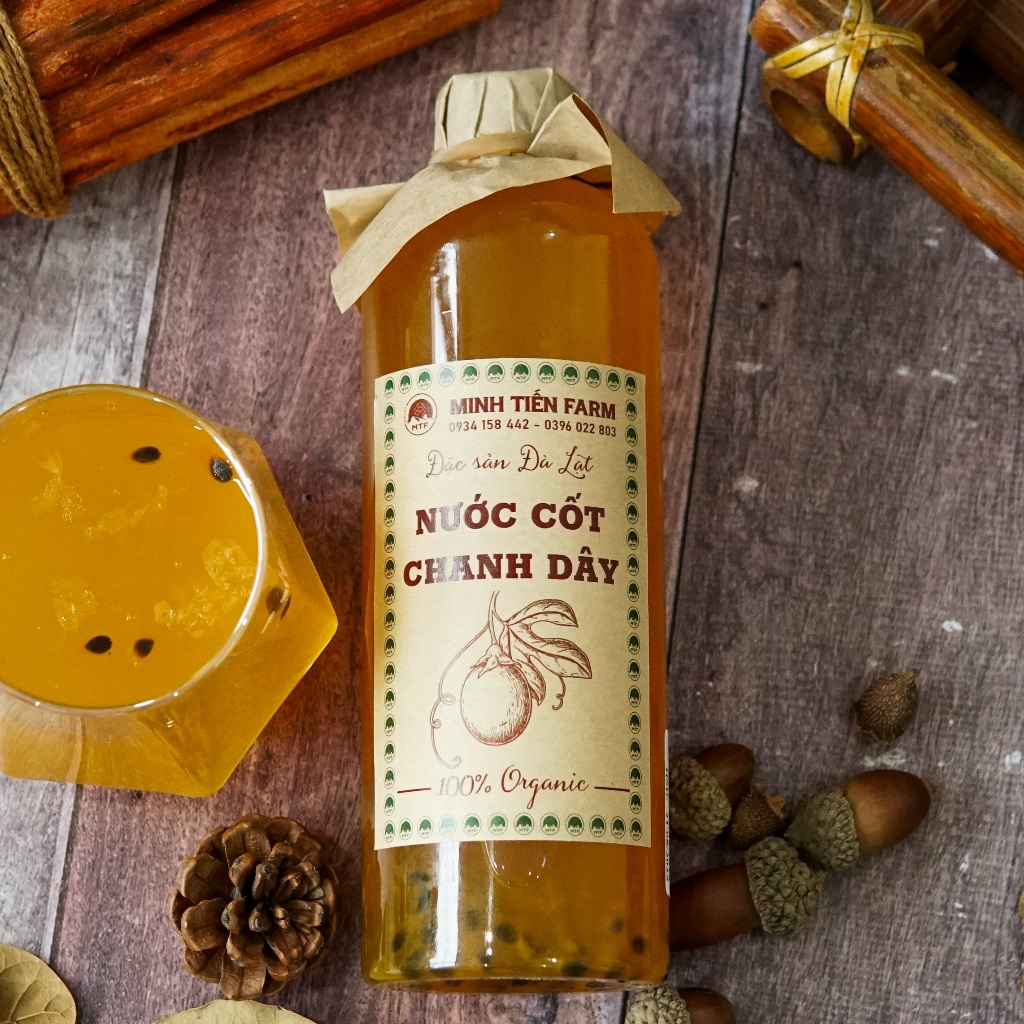Nước cốt dâu tây, dâu tằm, chanh dây, atiso đỏ đậm đặc chai 500ml - Minh Tiến Farm - Đặc sản Đà Lạt