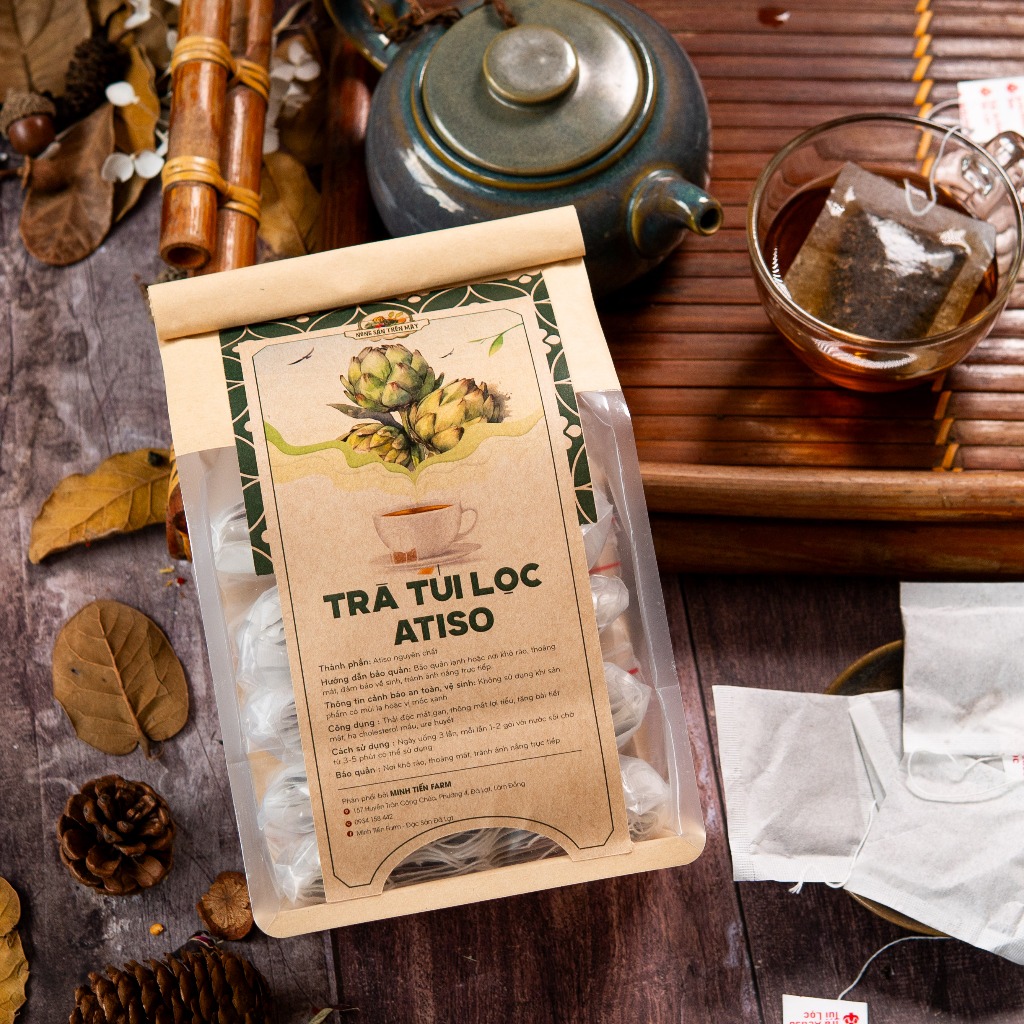 Trà túi lọc Atiso hàng loại 1 - Minh Tiến Farm - Giải nhiệt, mát gan, thơm, dễ uống - Đặc sản Đà Lạt