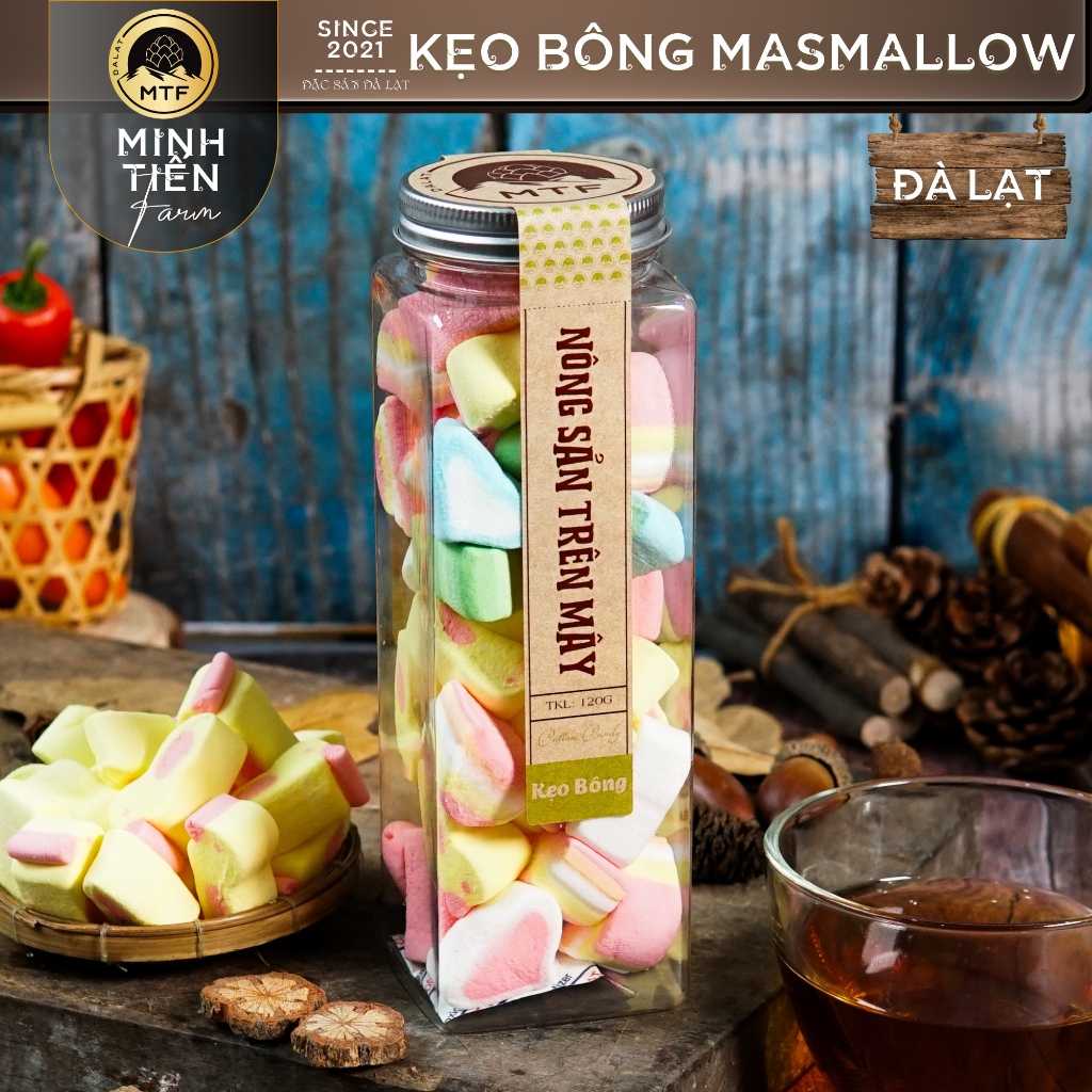 Kẹo bông Marshmallow - Minh Tiến Farm - Đặc sản Đà Lạt