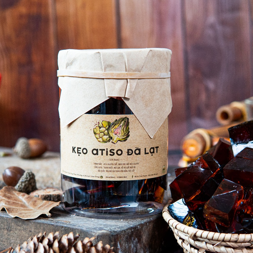 Kẹo dẻo thạch atiso nguyên vị, mát gan, ngủ ngon - Minh Tiến Farm - Đặc sản Đà Lạt