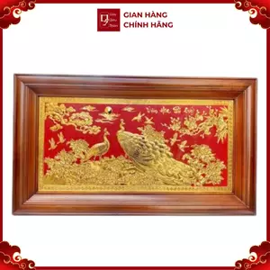 Tranh Đồng Phu Thê Viên Mãn , Mạ Vàng 24K - Cửu Diệu Thiên - THN330