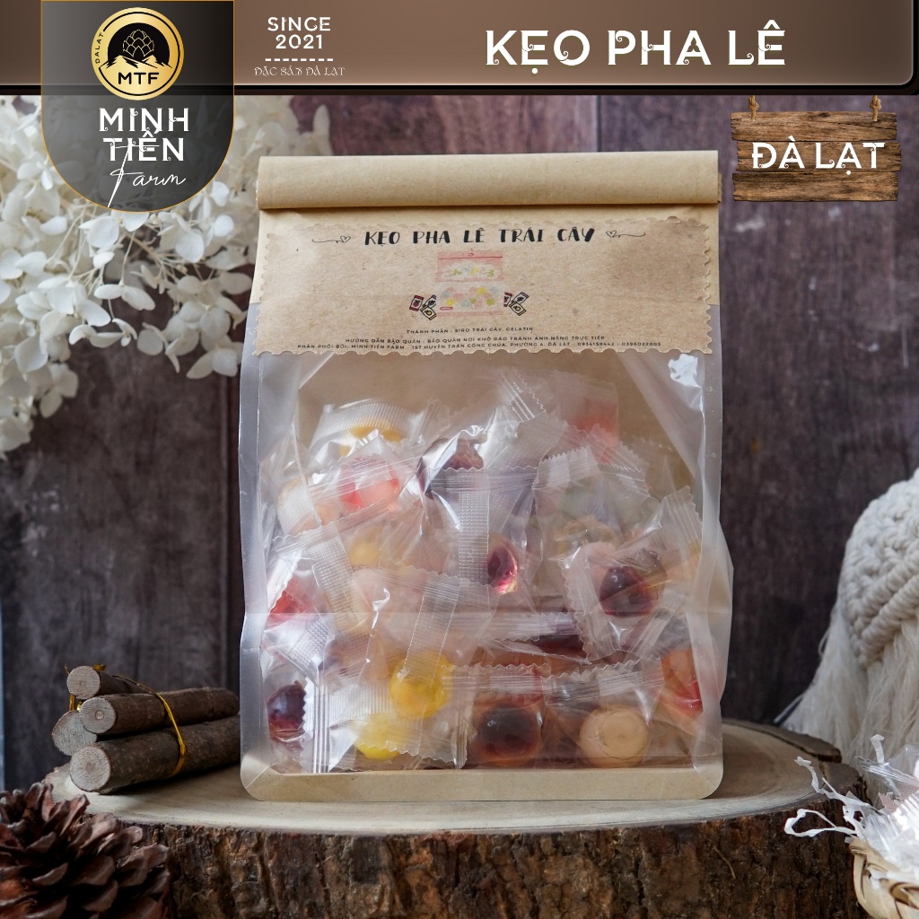 Kẹo dẻo pha lê dẻo dai thơm ngon - Minh Tiến Farm - Hương trái cây - Đặc sản Đà Lạt